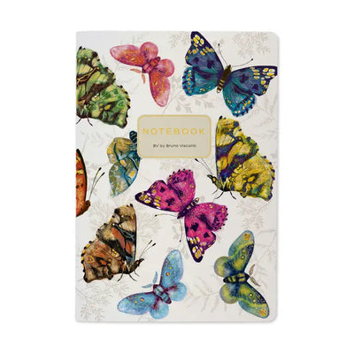 A5 Notebook - Butterflies On White