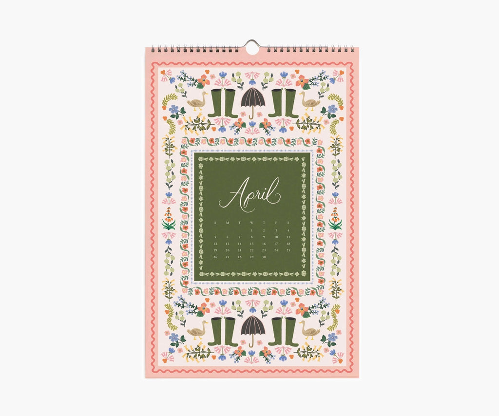 2026 Flora Wall Calendar