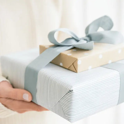 Blue Painted Stripe, Wrapping Paper Roll