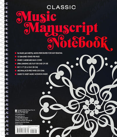 MUSIC MANUSCRIPT NOTEBOOK (REGULAR STAFF)