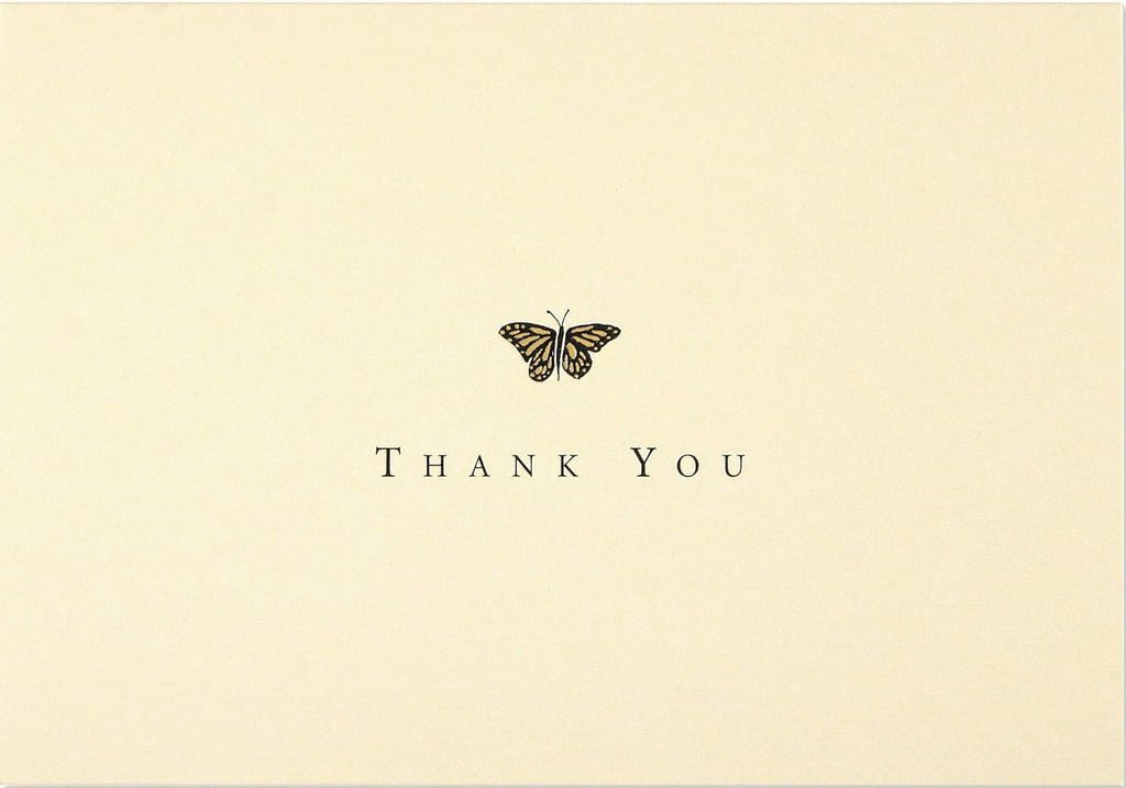 GOLD BUTTERFLY THANK YOU NOTES