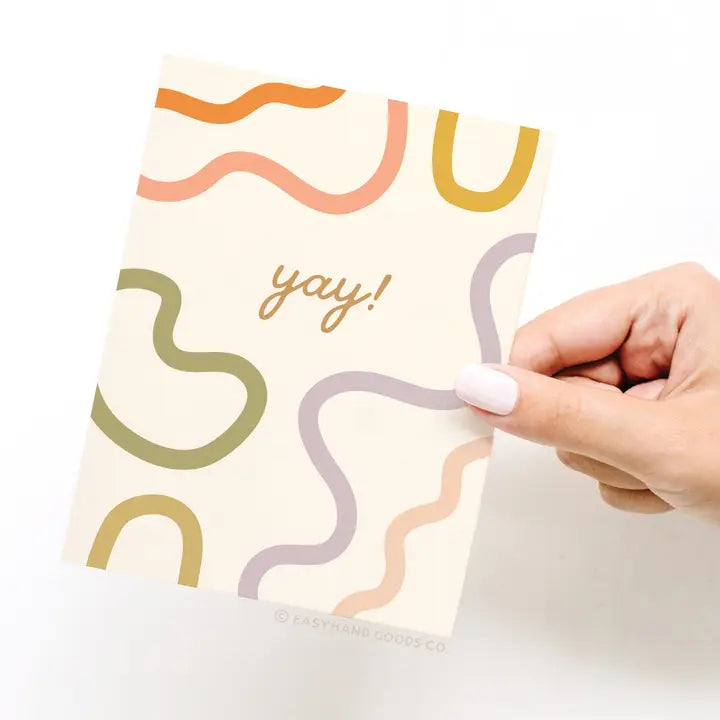 Yay Squiggles Greeting Card