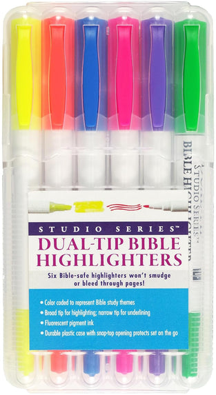 DUAL-TIP BIBLE HIGHLIGHTERS (SET OF 6)