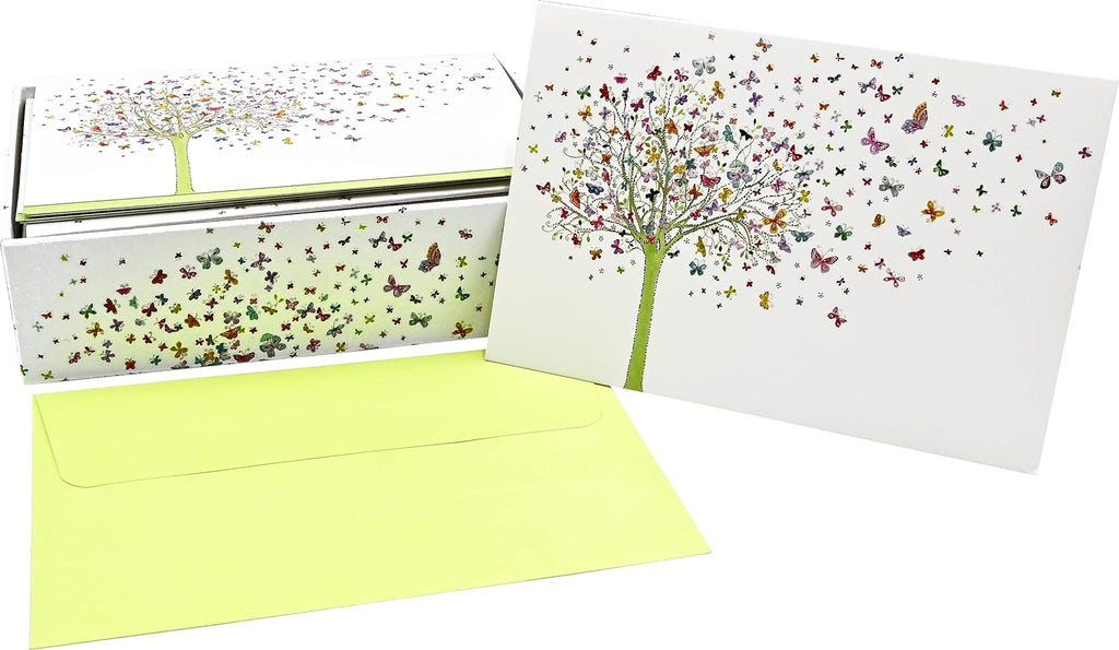 TREE OF BUTTERFLIES NOTE CARDS