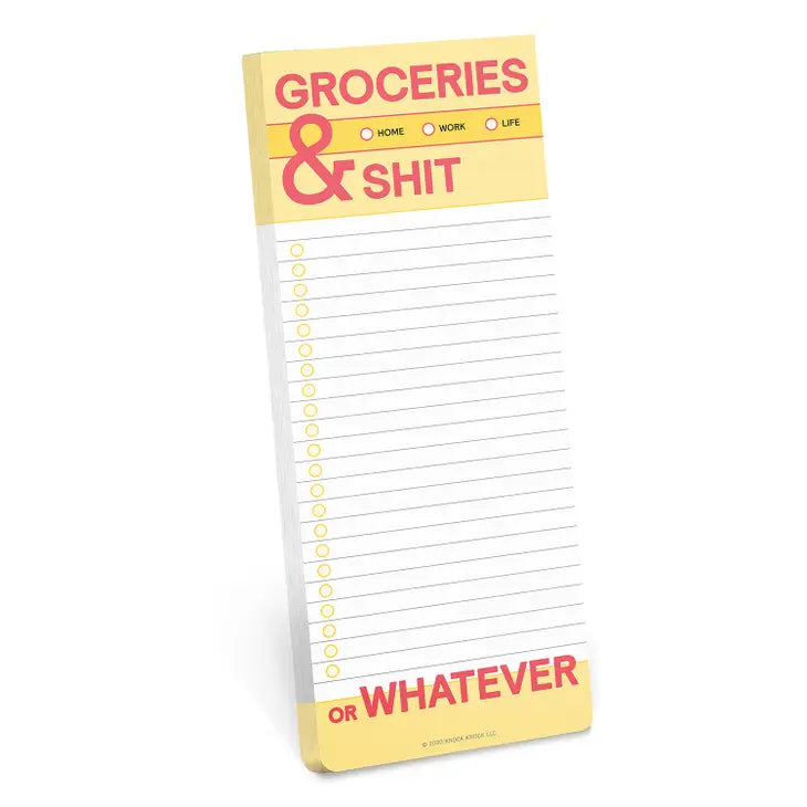 GROCERIES AND SHIT MAKE-A-LIST PAD
