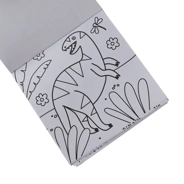 CARRY ALONG CRAYON & COLORING BOOK KIT - DINOLAND (SET OF 10)