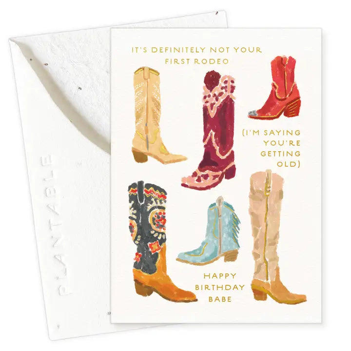 Plantable Card - Not 1st Rodeo Sprout - Birthday Mini Greet 2.5 X 3.5