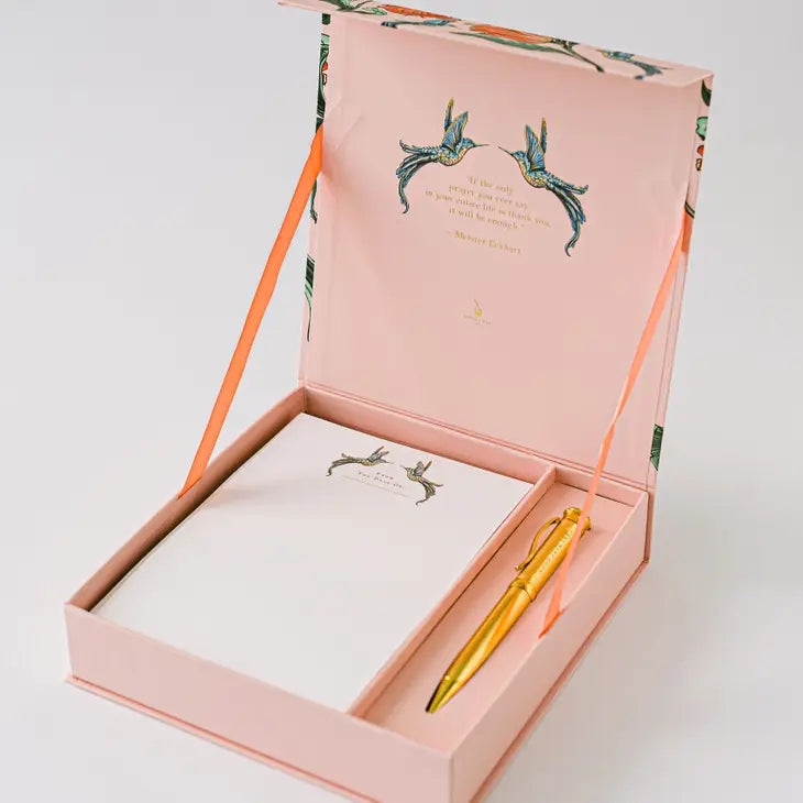 HUMMINGBIRD LUXURY STATIONERY SET