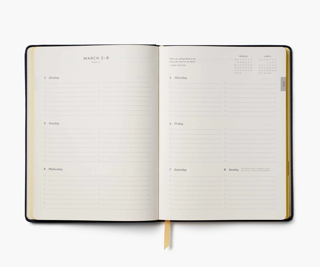 2026 Wildwood 12-Month Embroidered Bookbound Planner