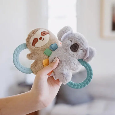 RITZY RATTLE PAL PLUSH RATTLE PAL WITH TEETHER - KOALA