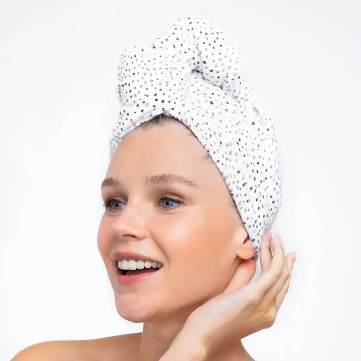 QUICK DRY HAIR TOWEL - MICRO DOT