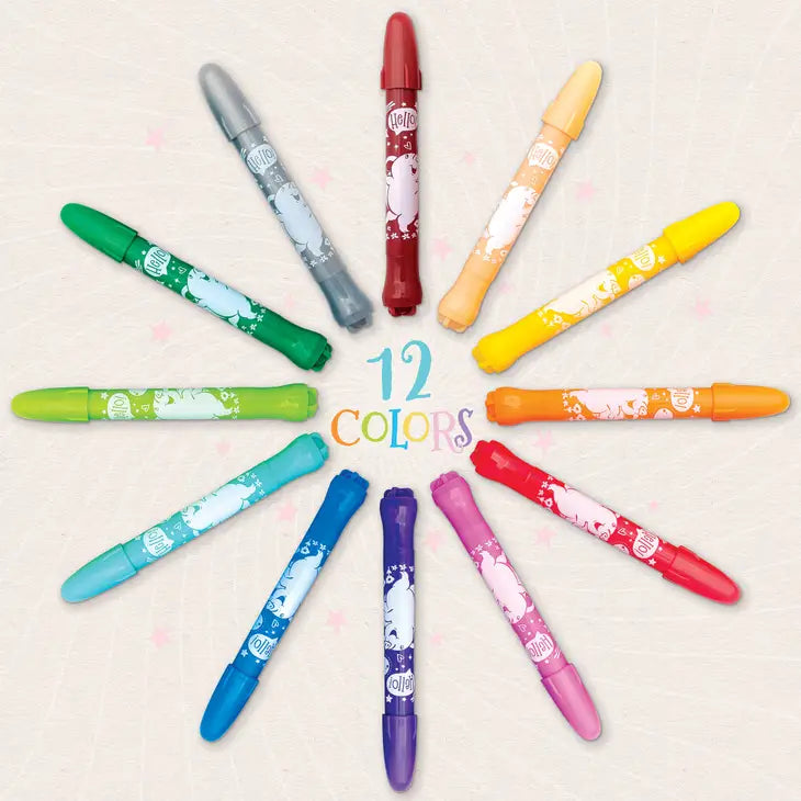 DRY ERASE TWISTABLE GEL CRAYONS - ANIMALS AROUND THE WORLD