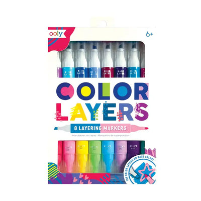 COLOR LAYERS DOUBLE-ENDED LAYERING MARKERS (SET OF 8)