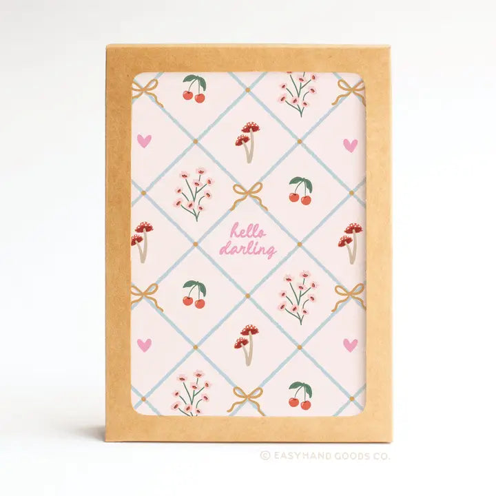 Hello Darling Coquette Folded Greeting Note Set