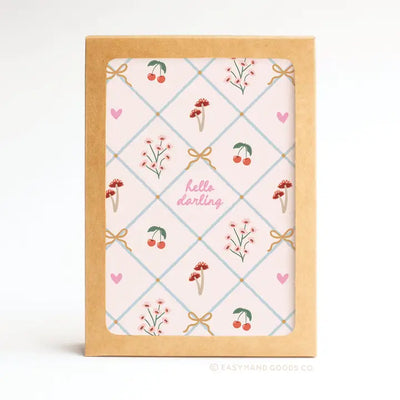 Hello Darling Coquette Folded Greeting Note Set