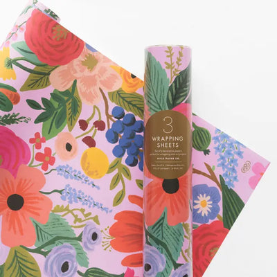 ROLL OF 3 GARDEN PARTY WRAPPING SHEETS