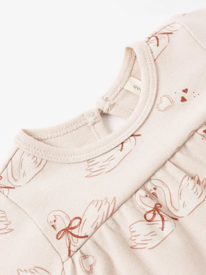 Tiered Jersey Dress Swans