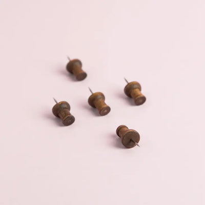 WALNUT PUSH PINS - SET OF 20