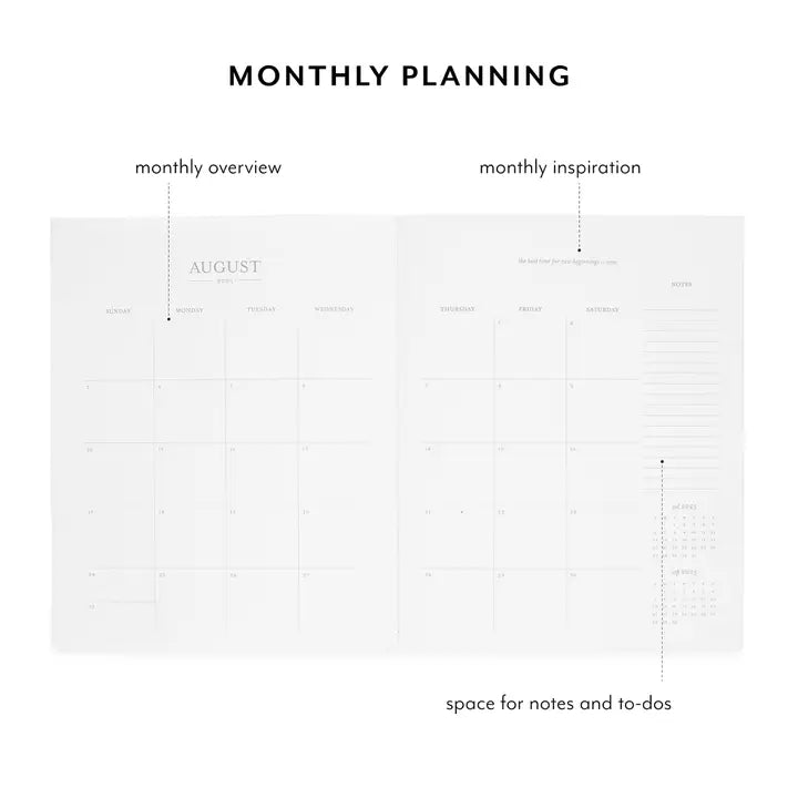 2026 Blush Monthly Planner