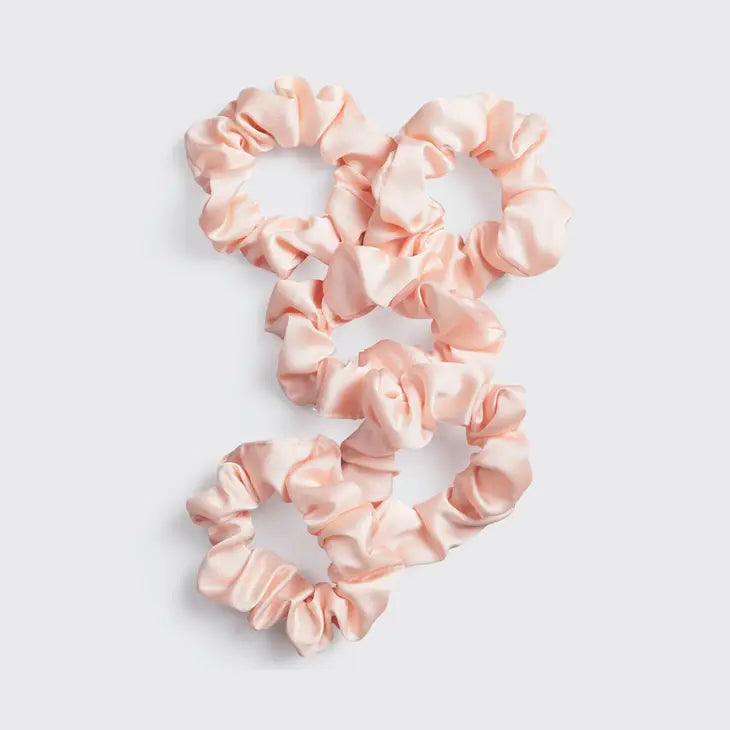 Satin Sleep Scrunchies 5pc - Blush