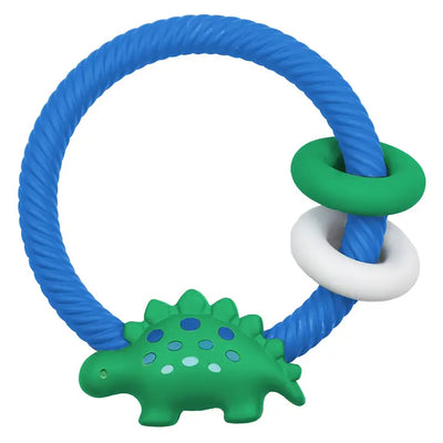 RITZY RATTLE SILICONE TEETHER RATTLES - DINO