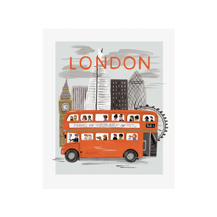 LONDON WORLD TRAVELER ART PRINT - 16X20