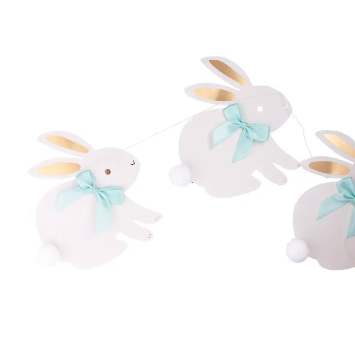 BUNNIES WITH RIBBON BOW BANNERS