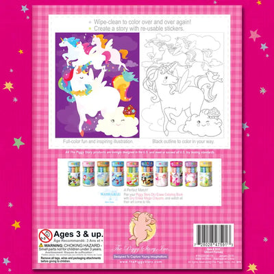 DRY ERASE COLORING BOOK - UNICORN LAND