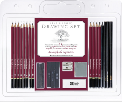 STUDIO SERIES 25-PIECE SKETCH & DRAWING PENCIL SET