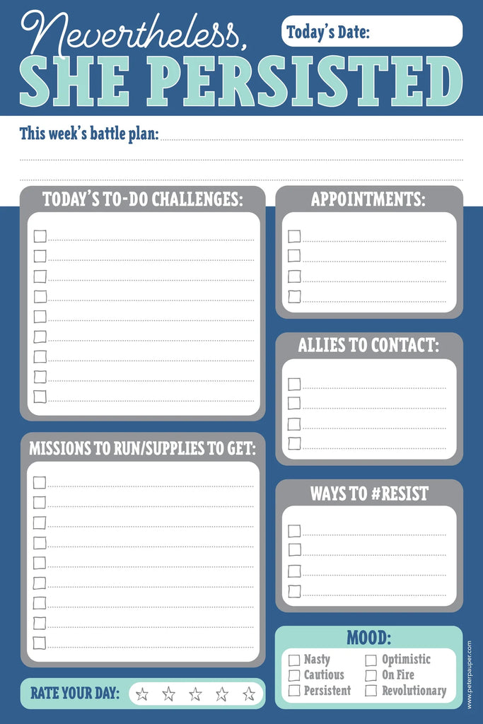 NEVERTHELESS, SHE PERSISTED NOTE PAD