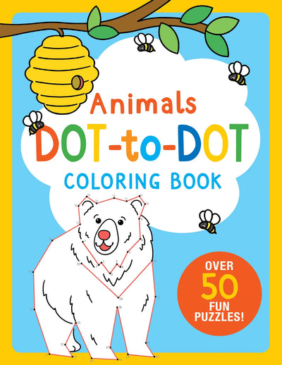 ANIMALS DOT-TO-DOT COLORING BOOK