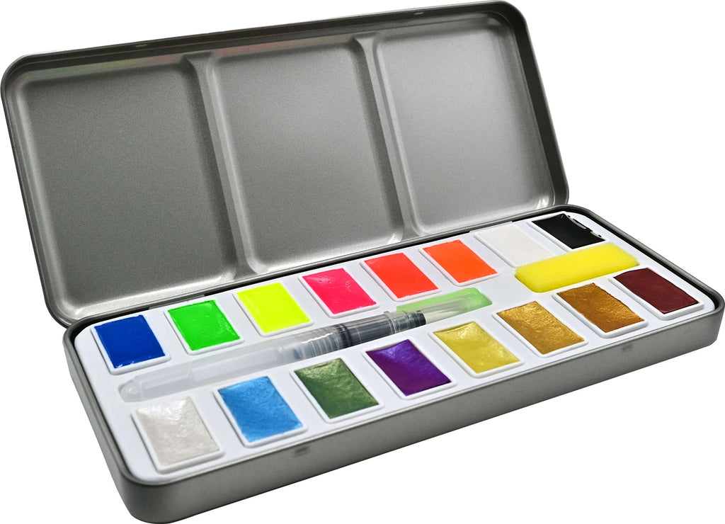 STUDIO SERIES METALLIC & NEON WATERCOLOR PAINT SET