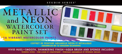 STUDIO SERIES METALLIC & NEON WATERCOLOR PAINT SET