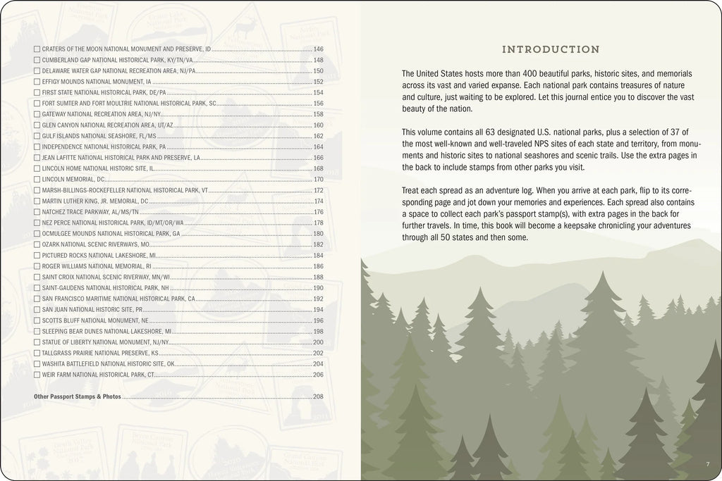 USA NATIONAL PARKS JOURNAL & PASSPORT STAMP BOOK