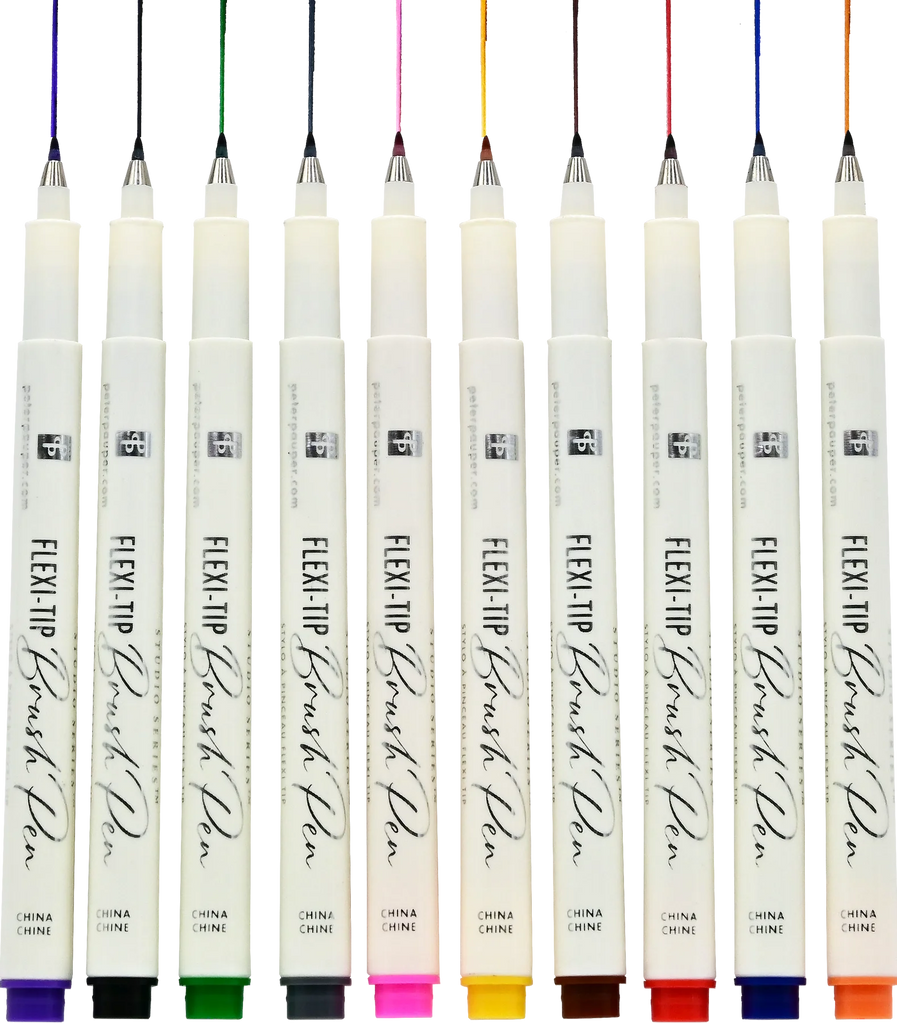 FLEXI-TIP BRUSH PENS (SET OF 10)