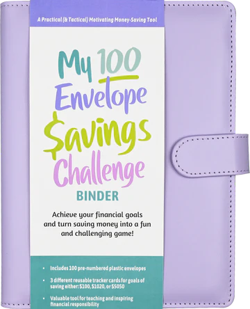 My 100 Envelope Savings Challenge Binder