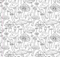 Mushrooms Adult Coloring Book