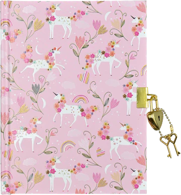 Unicorn Blooms Locking Journal