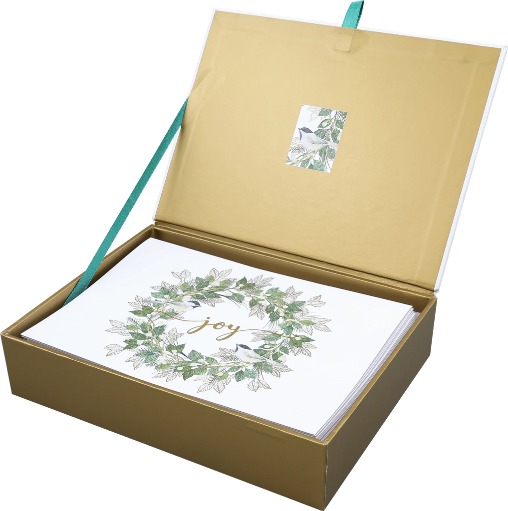 Wreath of Joy Deluxe Boxed Holiday Cards