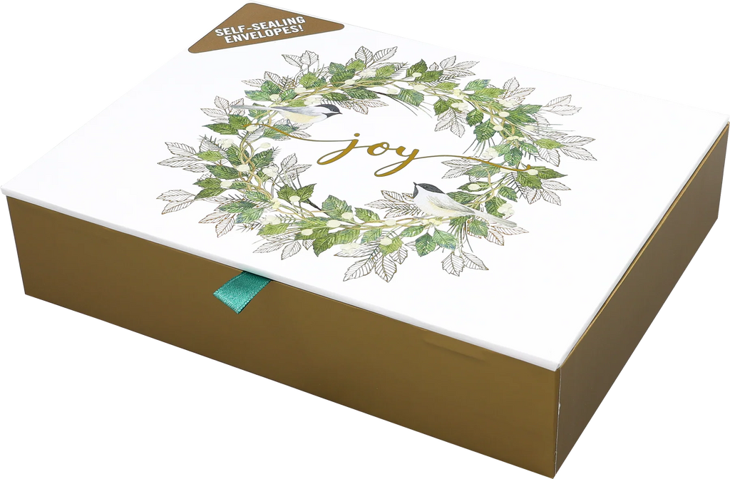 Wreath of Joy Deluxe Boxed Holiday Cards