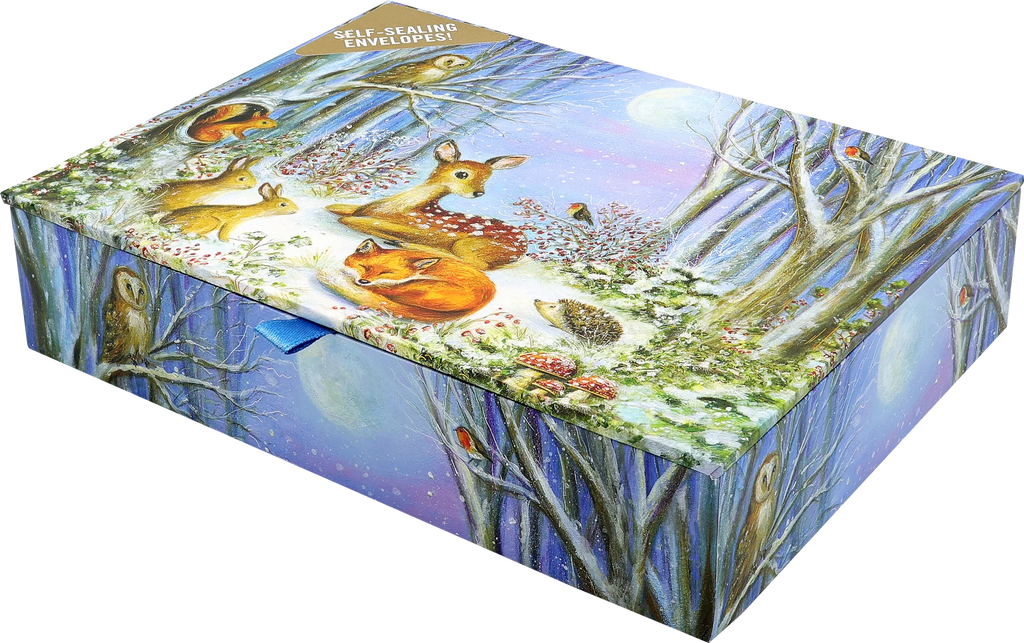 Peaceful Forest Friends Deluxe Boxed Holiday Cards