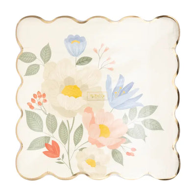 FLORAL CORNER PLATE