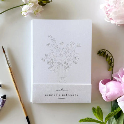 Bouquets Paintable Watercolor Notecard Set