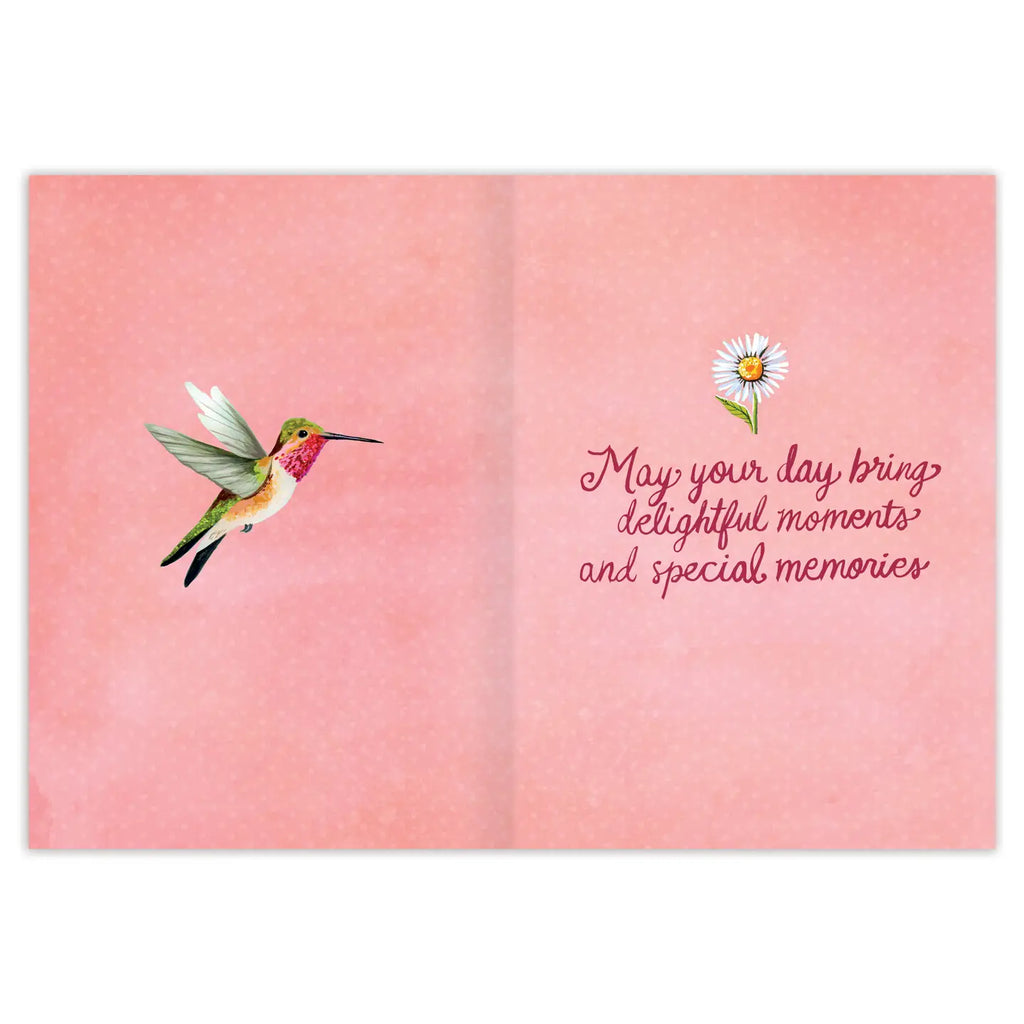 Hummingbirds Beautiful Wishes Birthday Card