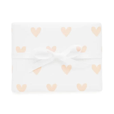 Gift Wrap Roll, Pale Pink Heart