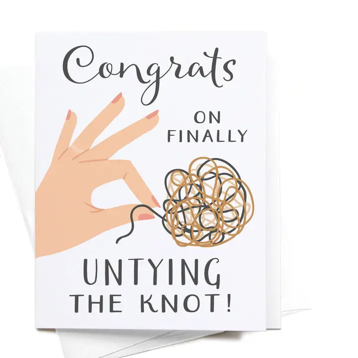 Congrats On Finally Untying the Knot Greeting Card – Final Stock