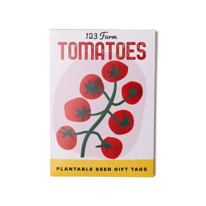 Plantable Seed Gift Tags - Vintage Seed Design, 5 Gift Tags, Tomatoes
