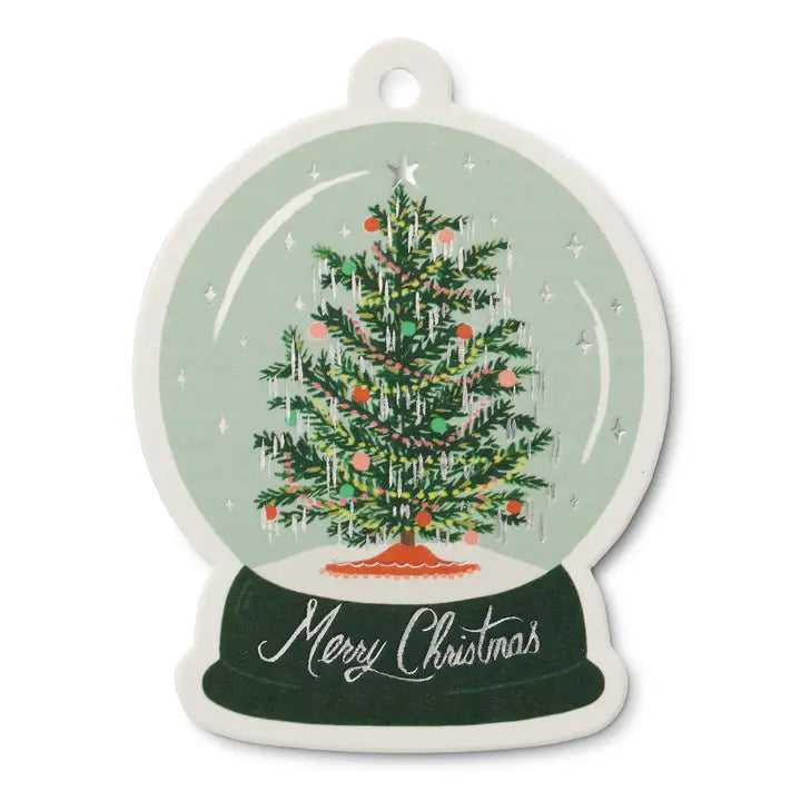 Pack of 8 Snow Globe Gift Tag