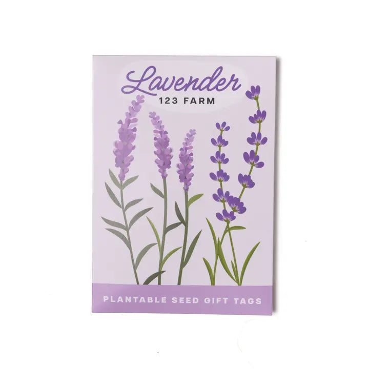 Plantable Seed Gift Tags - Vintage Seed Design, 5 Gift Tags, Lavender