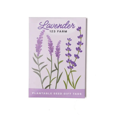 Plantable Seed Gift Tags - Vintage Seed Design, 5 Gift Tags, Lavender